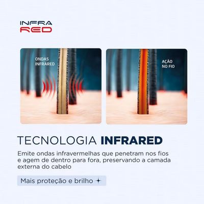 Escova Secadora Mondial Infrared ES-01 1200W Azul com Rosa / Bivolt