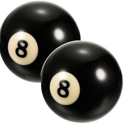 Kit 2 Bolas Preta 8 Numerada Bilhar Sinuca Profissional 52mm