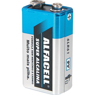Bateria Alcalina 9V 6LR6 Alfacell