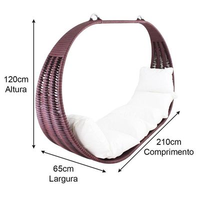 Big Balanço Tailândia Em Alumínio Almofadas Trama Original Preto
