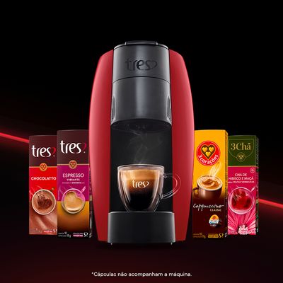 Máquina de Café Expresso Três Corações Basic Vermelha - 127V