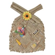 Abanador Junino Decorativo Florarte em Palha 34x24cm
