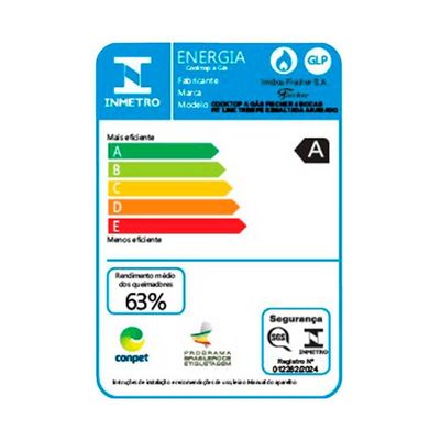 Cooktop 4 Bocas Fit Line Fischer Preto Bivolt