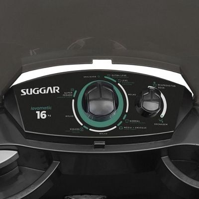 Máquina De Lavar Semi-automática Lavamatic 16kg Lc1622pt Suggar Preto 220v
