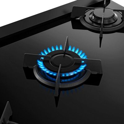 Fogão 5 Bocas Com Mesa De Vidro Milão Glass 300001768 Atlas Preto Bivolt