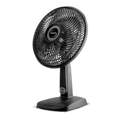 Ventilador De Mesa 30cm Turbo Compact Com 6 Pás B94401862 Mallory Preto Com Grafite 220v