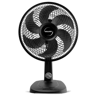 Ventilador De Mesa 30cm Turbo Compact Com 6 Pás B94401862 Mallory Preto Com Grafite 220v