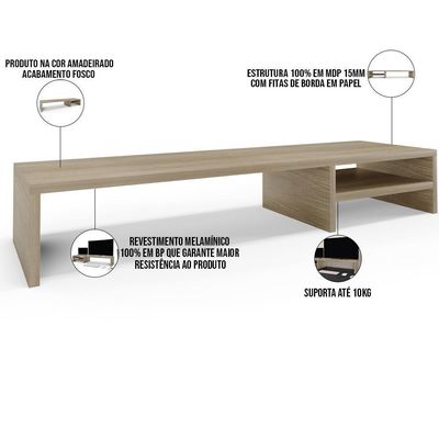 Suporte Para Monitor Stand Home Office Lap 90 Cm L03 Amadeirado - Lyam