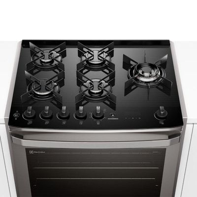 Fogão Electrolux FE5EC de Embutir PerfectCook360 Vaporbake 5 Queimadores Cinza 110V 33051FBA185