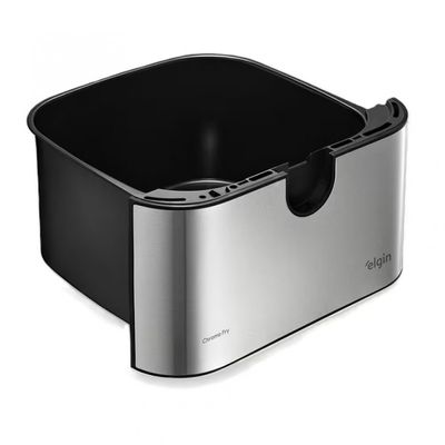 Fritadeira Elétrica Sem Óleo Air Fryer Elgin Chrome Fry 8 litros Preto com Inox / 220V
