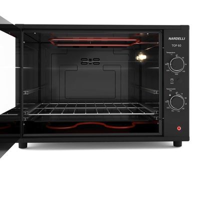 Forno Elétrico Nardelli 60 Litros Preto Top 60 127v