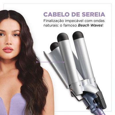 Modelador de Cachos Triondas By Juliette Mondial Azul e Rosa 180W MCT-JU-03 BIV