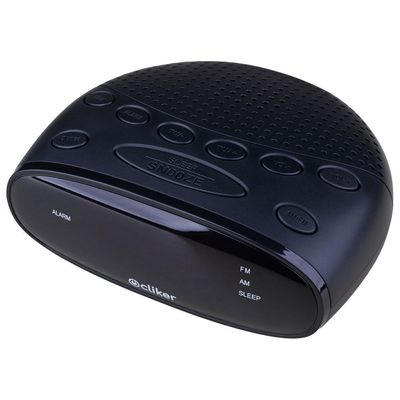 Rádio Relógio Digital Vision Cliker com Alarme e Display Preto