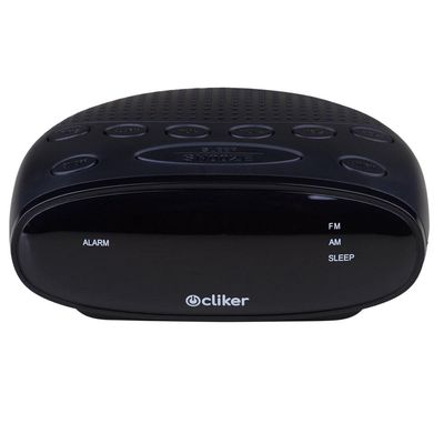 Rádio Relógio Digital Vision Cliker com Alarme e Display Preto