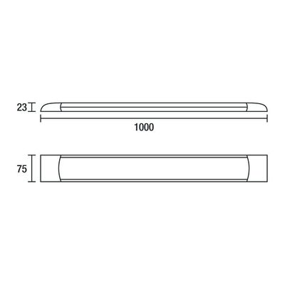 Luminária Led Blumenau Slim De Sobrepor 100cm 36w Bivolt 6500k Luz Branca