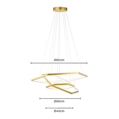 Lustre Pendente Skylight Sammy 4008 Led Bivolt Dourado