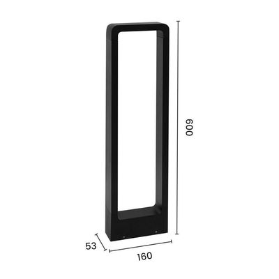 Poste Balizador De Jardim Astraled Ufex 60cm 7w Bivolt Preto Bl-6752
