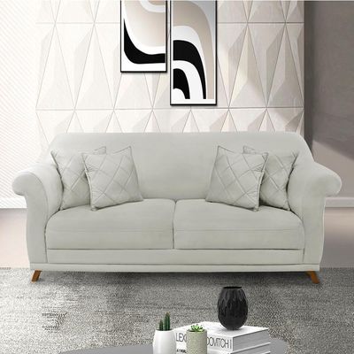 Sofa 3 Lugares Retro Polo 200cm Com Almofada Veludo 2223 Ezz 2223