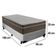 Cama Box Suede Solteiro + Colchão Sereneprime Molas Ensacadas 88x188x65 Cor:cinza