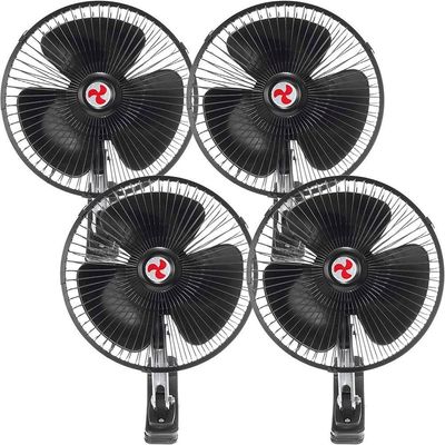 Kit 4 Mini Ventilador Veicular Carro Caminhão ônibus De 20cm