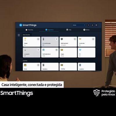 Smart TV QLED 65 4K Samsung 65Q60D Gaming Hub, AI Energy Mode, Alexa built in, Wi-Fi Bluetooth USB Preto