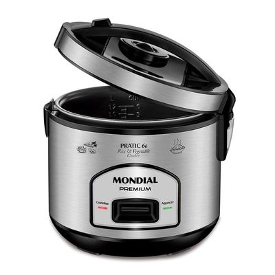 Panela Elétrica Mondial Pratic 6I Pe-43-6X 127V-Preto/Inox