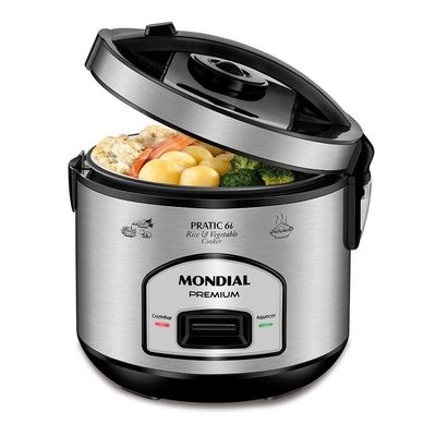 Panela Elétrica Mondial Pratic 6I Pe-43-6X 127V-Preto/Inox