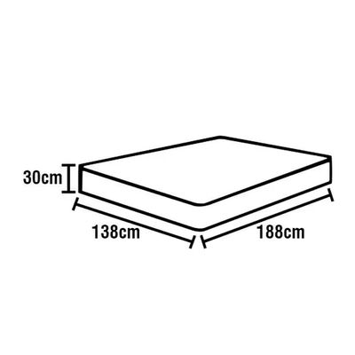 Colchão Casal AmericanFlex Topázio Gel com Pillow Top e Molas Ensacadas 30x138x188cm Branco com Azul