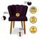 Cadeira Para Mesa De Jantar Flor Moderna Balaqui Decor Roxo