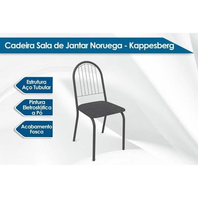 Kit 4 Cadeiras De Cozinha Noruega 2c077 4 Un Niquel Courano Capuccino