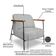 Kit 2 Poltronas Decorativa Eros Linho Bouclê Com Base De Ferro Preto SSX Multicoisas Cinza Claro