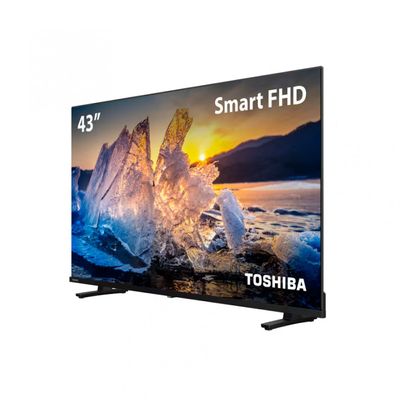TV LED 43 Full HD Toshiba 43TB021M com Conversor Digital Integrado Wi-Fi HDMI USB Preto