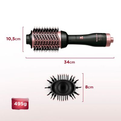 Escova Secadora Argan Mondial Preto e Golden Rose 1200W ES-14-BI BIV