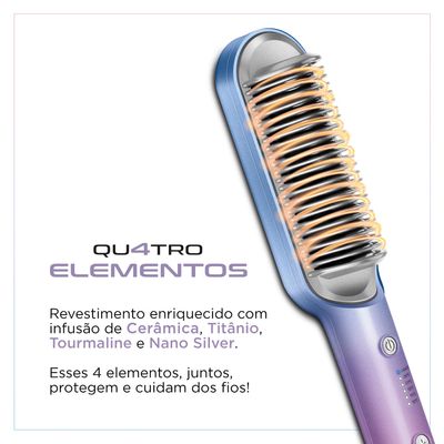 Escova Alisadora By Juliette Mondial Azul e Rosa EA-JU-03 BIV