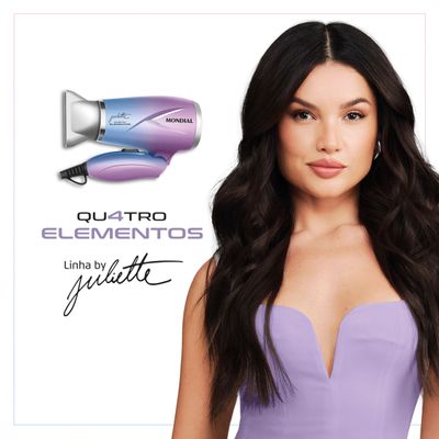 Secador de Cabelo By Juliette Mondial Azul e Rosa 1200W SCT-JU-03 BIV