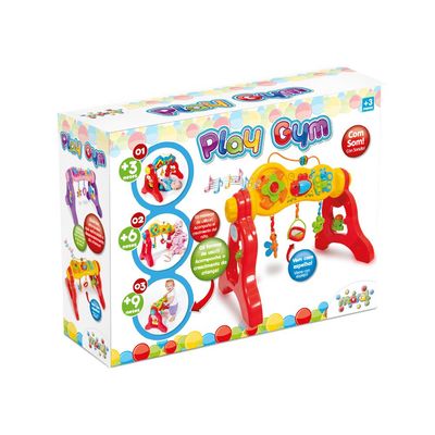Centro De Atividades Play Gym Infantil 3 Em 1 com Som