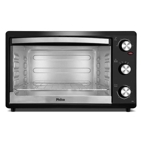 Forno Elétrico 38L Philco PFE44PI Preto com Prata 127V 127V Forno Elétrico 38L Philco PFE44PI Preto com Prata 127V 127V