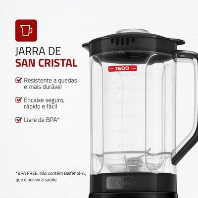 Liquidificador Pratic Turbo Mondial L-98-B 127V 60hz
