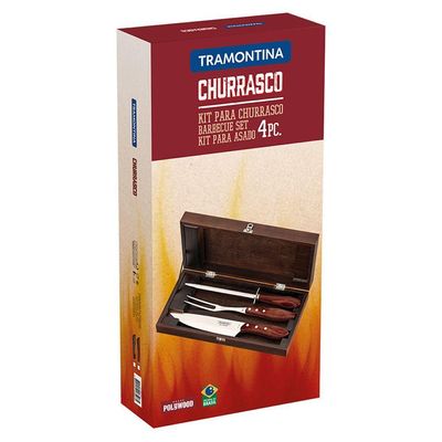 Kit Churrasco 3 Peças Tramontina 21198964 Marrom 21198964