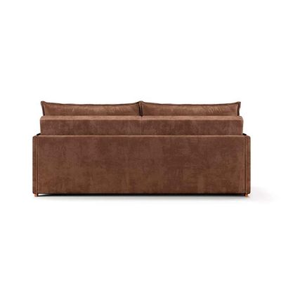Sofá Retrátil Sem Caixa 3 lugares Solomons Velosuede Marrom 180 cm