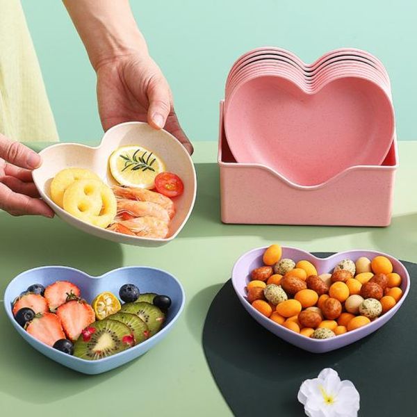 Conjunto de Pratos de Frutas em Material Alimentício Livre de BPA roxo