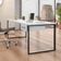 Mesa de Escritório Málaga 1 GV Branca e Preta 190 cm