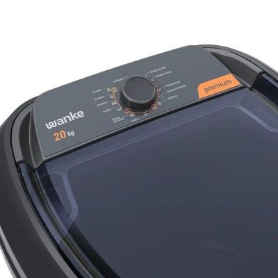 Lavadora De Roupas Semiautomática Premium 20 Kg Preta Wanke 127V
