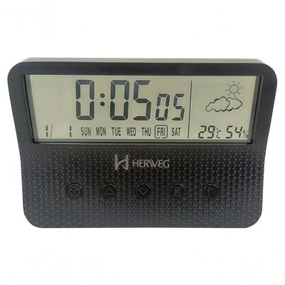 Despertador Digital Importado Preto Herweg 2986 único