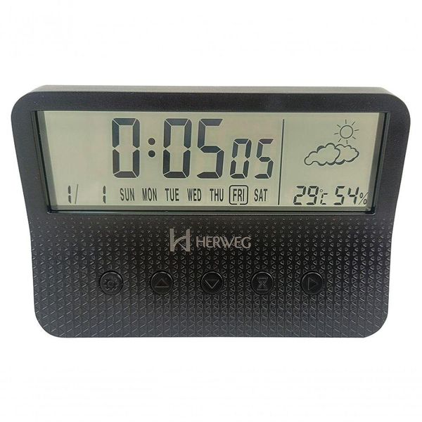 Despertador Digital Importado Preto Herweg 2986 único