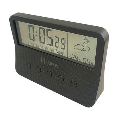Despertador Digital Importado Preto Herweg 2986 único