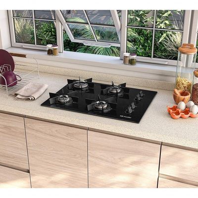 Cooktop Mueller 4 Bocas Com Queimador Ultra Chama MCG4BB Bivolt