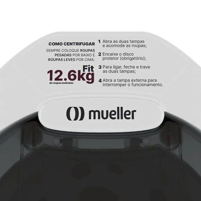 Centrífuga De Roupas Mueller Fit 12,6kg De Roupa Molhada Branca - 220v 220V