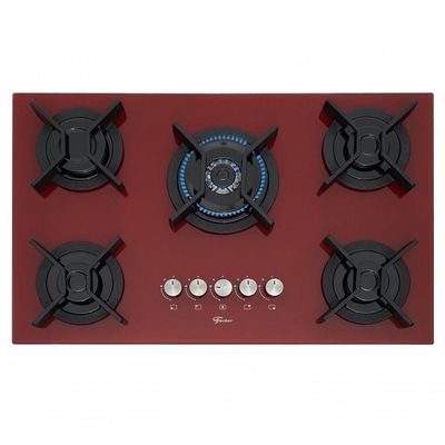 Fogão Fischer 5 Bocas Tripla Chama Rouge Bivolt