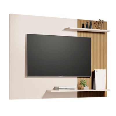 Painel Para Tv 50 Polegadas San Fernando Off White Ripado